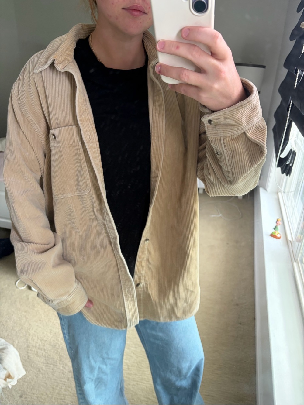 Urban Outfitters Beige Corduroy Shacket